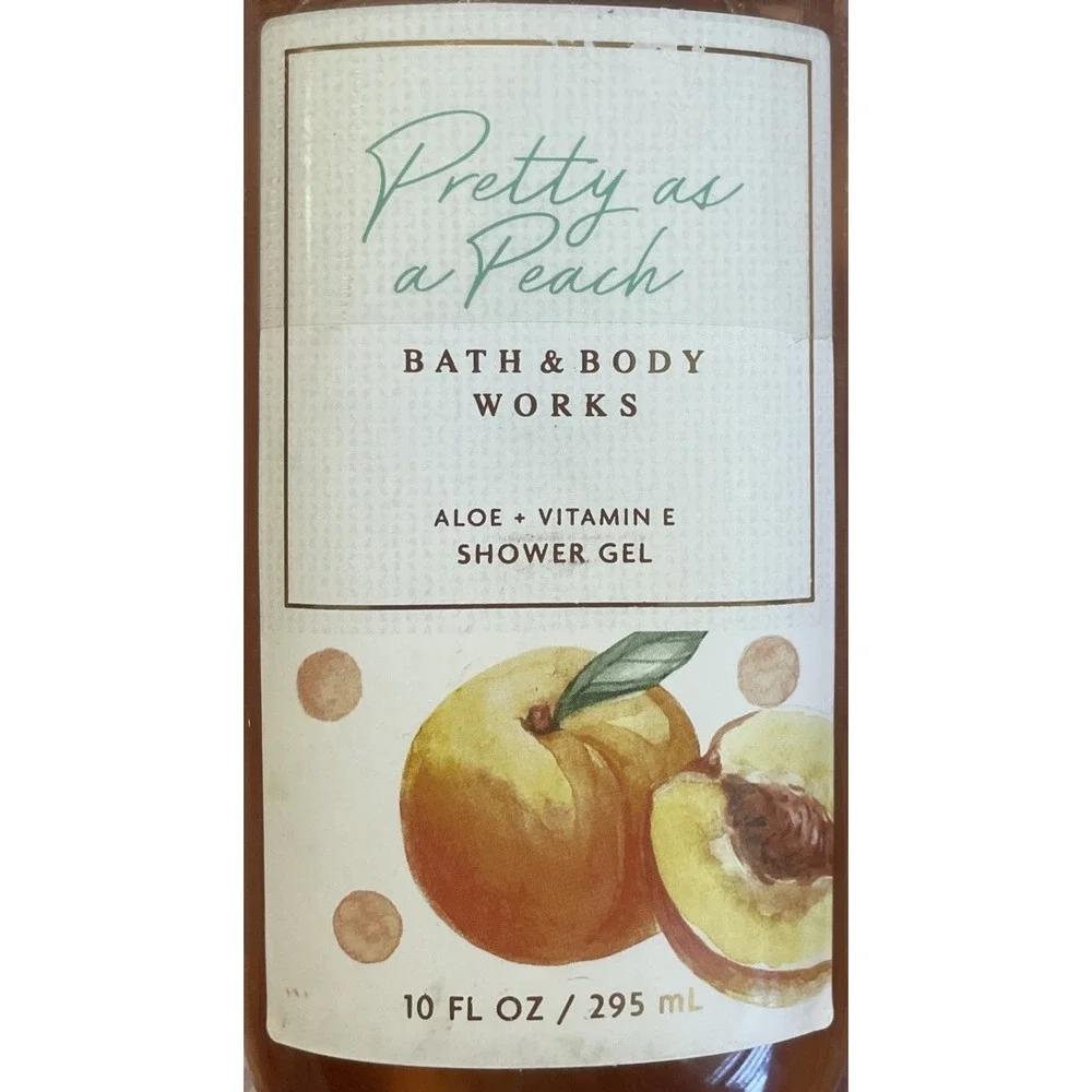 Bath & Body Works PRETTY as a PEACH SHOWER GEL 10 OZ Aloe Vitamin E